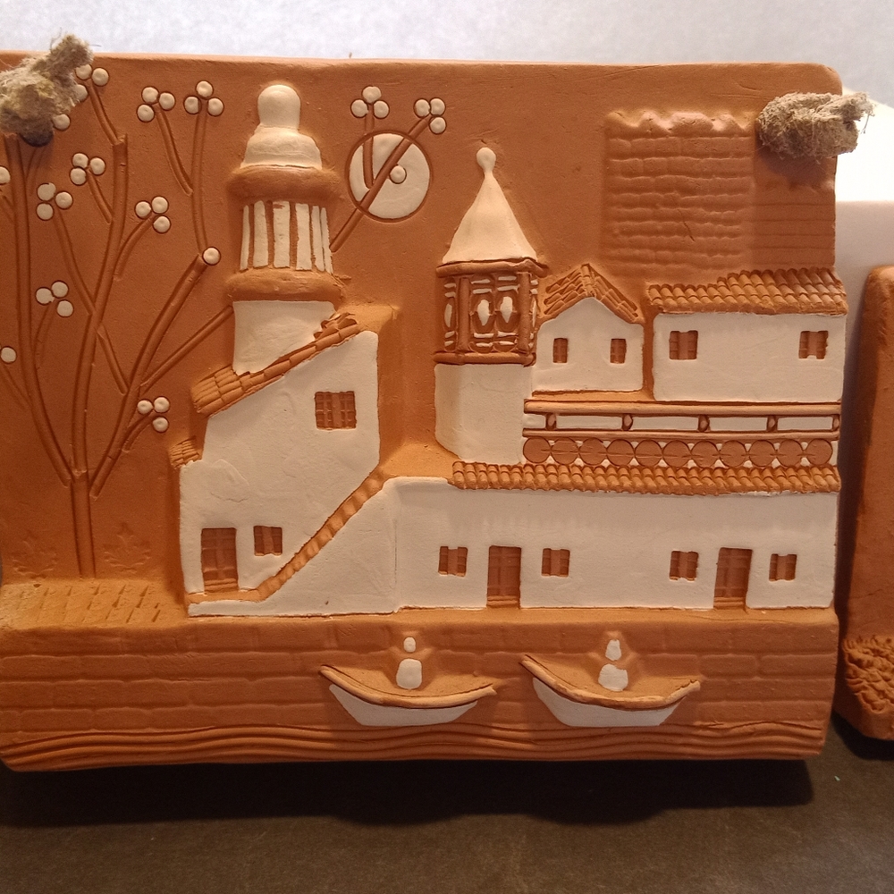 Luis Soares set of 3 wall plaques. Made in 1989. Portugal. Signed on the back. - Picture 11 of 11